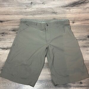 KUHL Renegade Outdoor Short Nylon Stretch Hiking 12" Inseam Khaki Sz 36